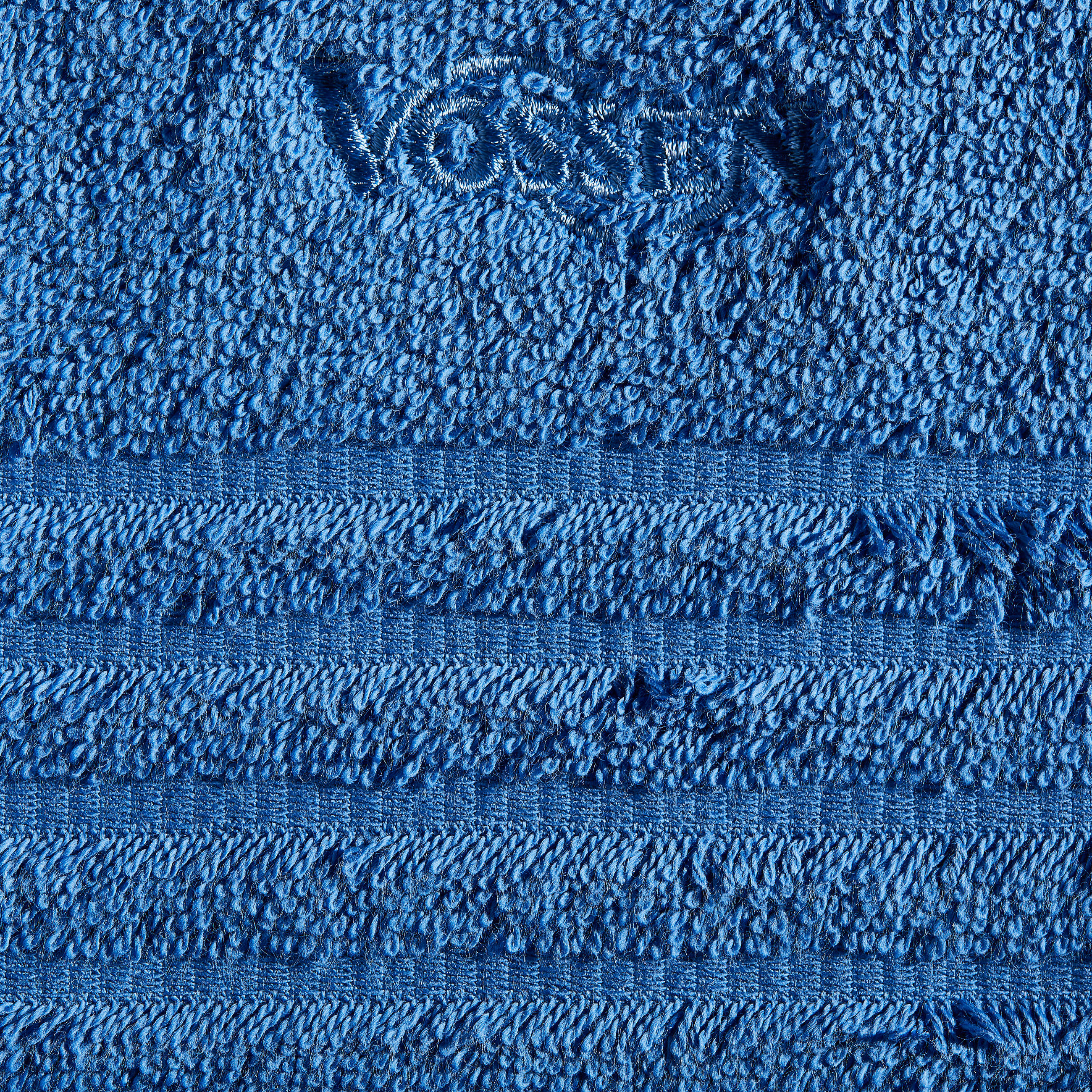 FROTTIERSET SET VIENNA STYLE Blau, Weiß 4-teilig  - Blau/Weiß, Basics, Textil - Vossen