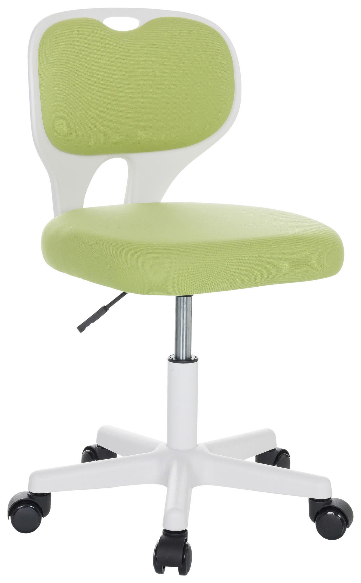 MLADINSKI VRTLJIVI STOL umetna masa, tekstil zelena, bela  - zelena/bela, Basics, umetna masa/tekstil (52/73/52cm) - MID.YOU