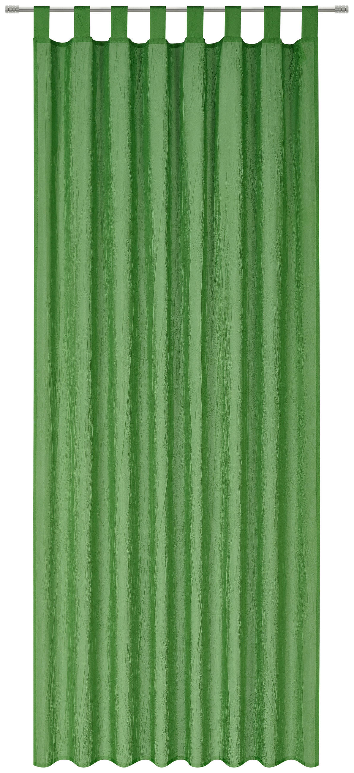 ZÁVĚS S POUTKY, neprůsvitné, 135/245 cm - zelená, Design, textil (135/245cm) - Boxxx