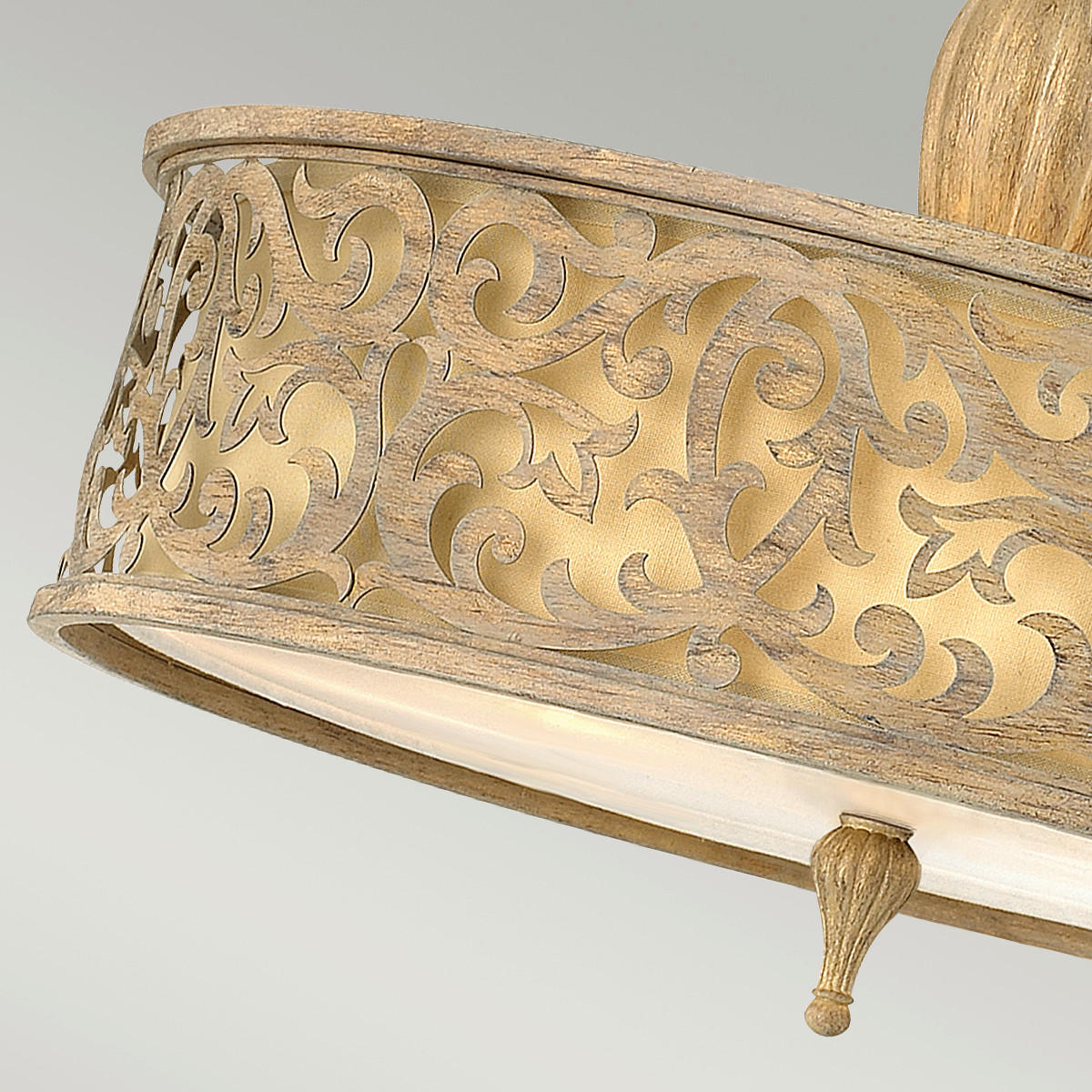 DECKENLEUCHTE Elstead Carabel 52.1/38.1 cm   - Champagner, ROMANTIK / LANDHAUS, Glas/Textil (52.1/38.1cm) - Elstead Lighting