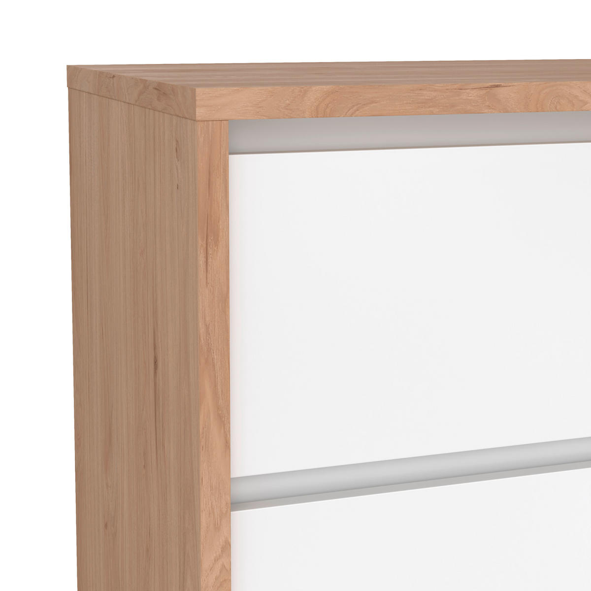 KOMMODE  in 80/84/48 cm  - Eichefarben/Weiß, KONVENTIONELL, Holzwerkstoff (80/84/48cm) - Boxxx