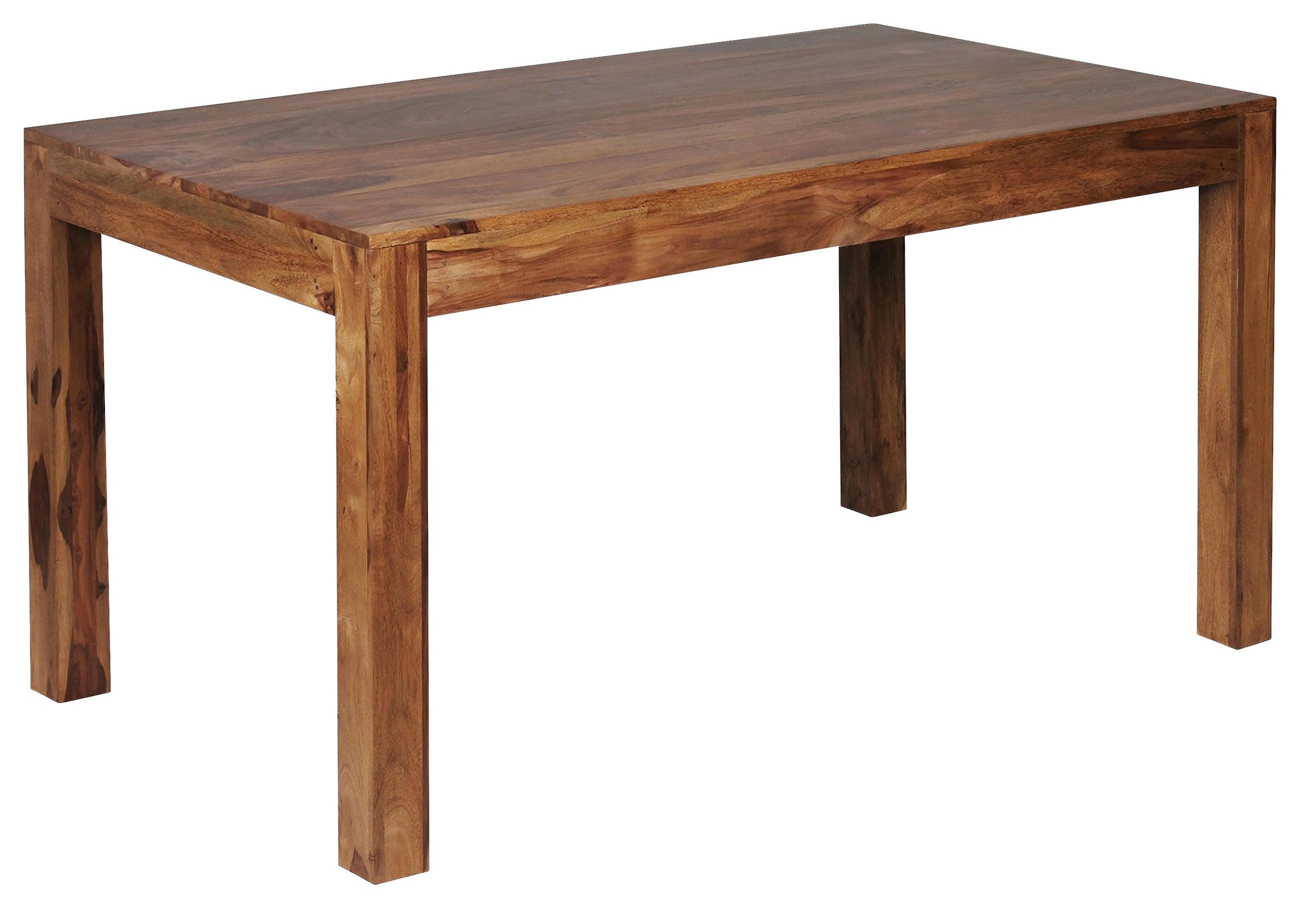 JEDILNA MIZA, masivno indijski rožni les barve indijskega rožnega lesa  - barve indijskega rožnega lesa, Moderno, les (160/76/80cm) - MID.YOU