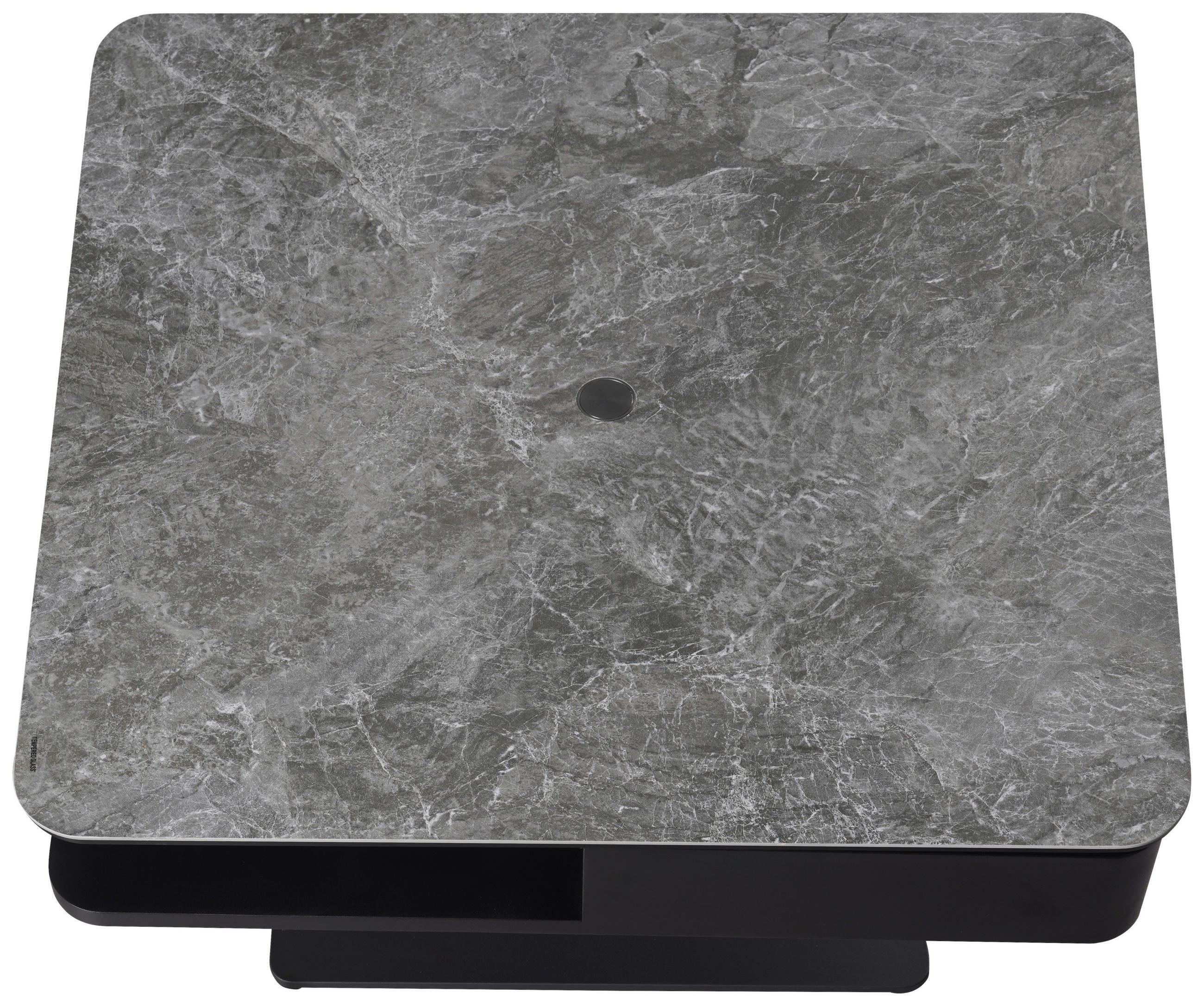 Thumbnail - Dieter Knoll Couchtisch, Grau, Schwarz, Metall, Glas, Keramik, Holzwerkstoff, quadratisch, Rundrohr, Bodenplatte, 75x42-...