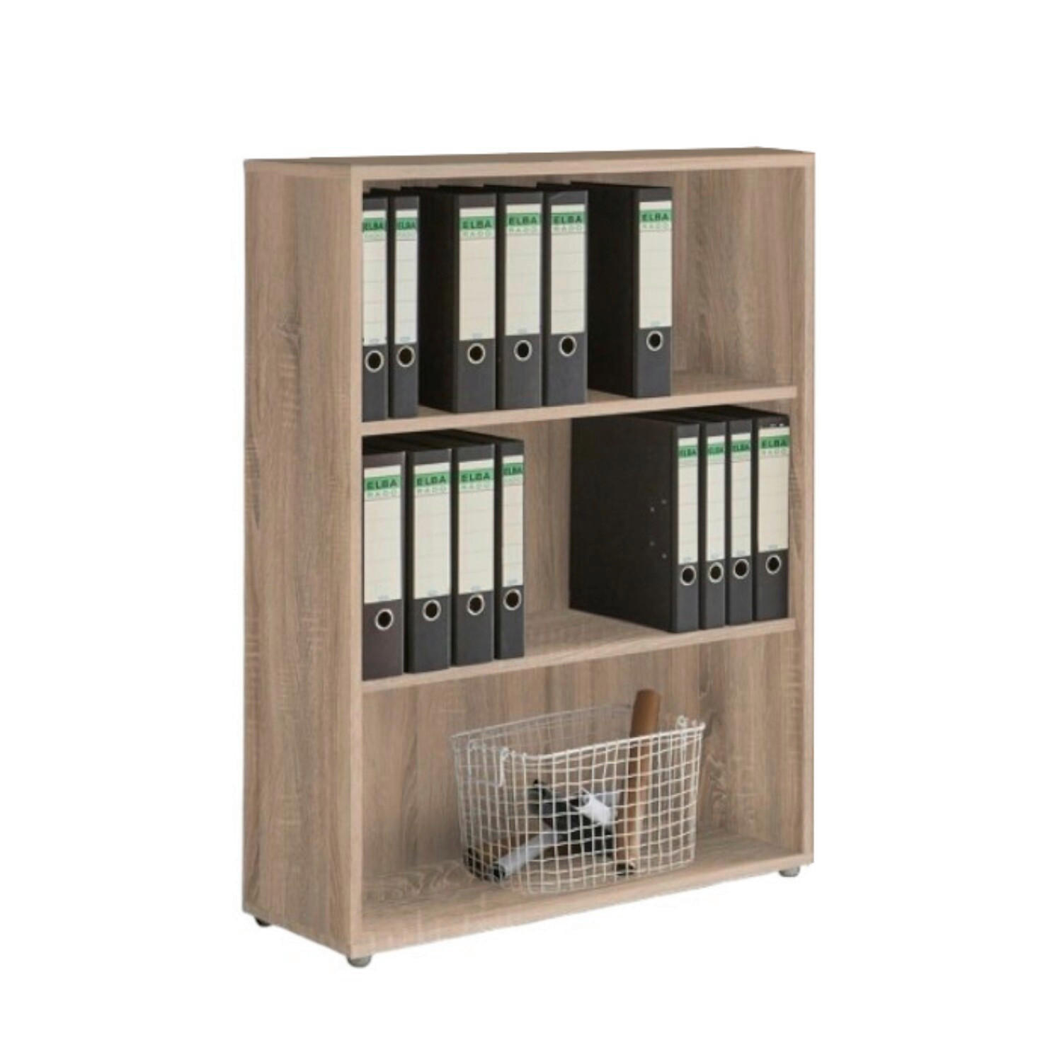 AKTENREGAL 84,4/113,6/33 cm  - Silberfarben/Sonoma Eiche, MODERN, Holzwerkstoff (84,4/113,6/33cm) - MID.YOU