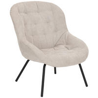 SESSEL Webstoff Beige    - Beige/Schwarz, MODERN, Textil/Metall (66/84/77cm) - MID.YOU
