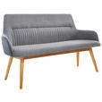 SITZBANK 157/88/62,5 cm  in Eichefarben, Dunkelgrau  - Eichefarben/Dunkelgrau, KONVENTIONELL, Holz/Textil (157/88/62,5cm) - Linea Natura
