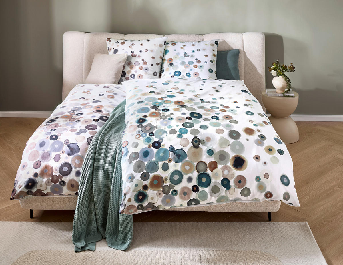 BETTWÄSCHE 155/220 cm  - Graubraun, Design, Textil (155/220cm) - Janine