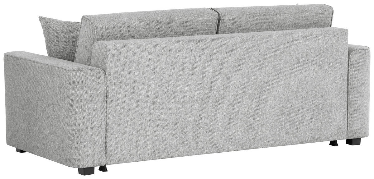 SCHLAFSOFA in Textil Hellgrau  - Hellgrau/Schwarz, Design, Kunststoff/Textil (205/83/100cm) - Livetastic
