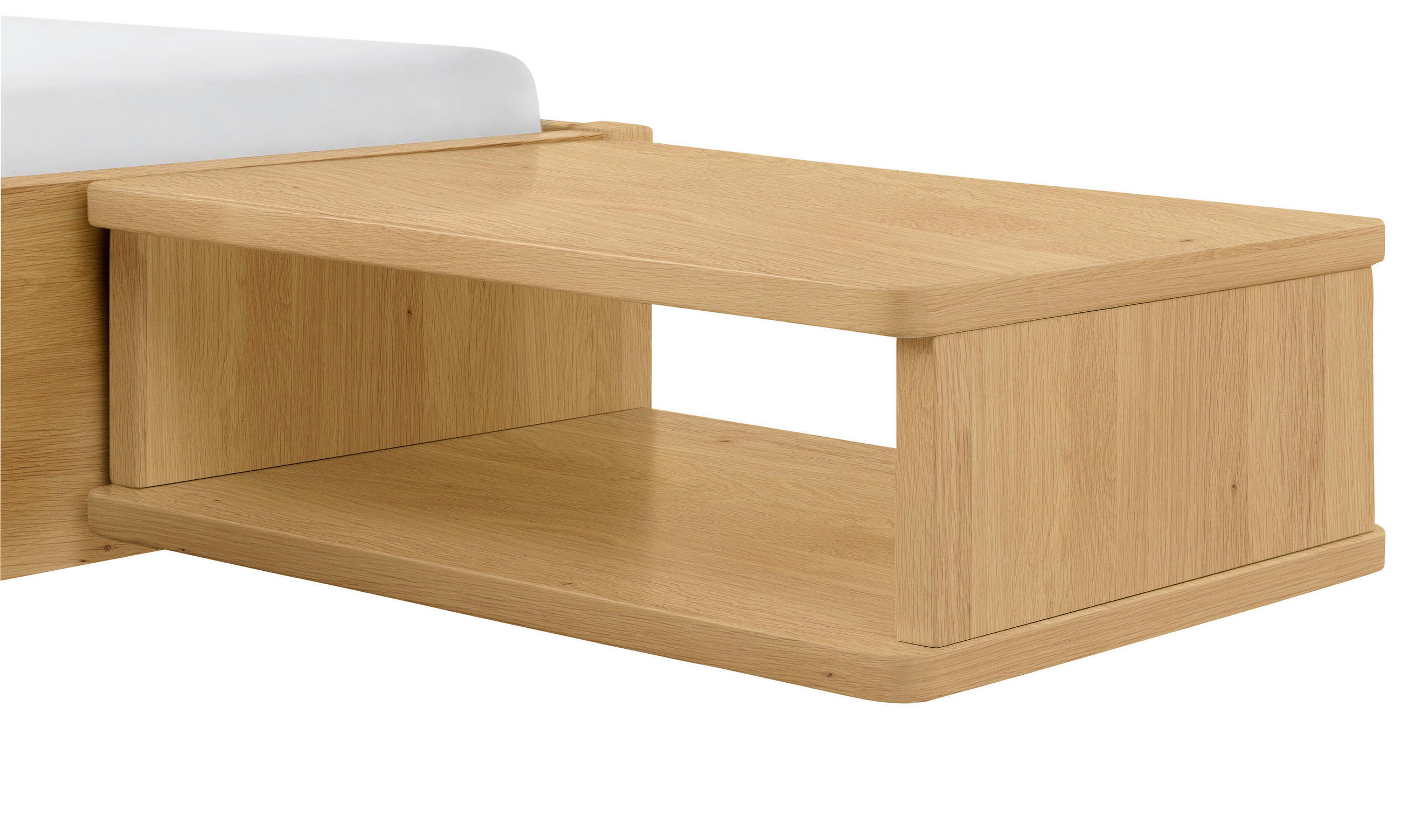 NACHTKÄSTCHEN in massiv Eiche Eichefarben  - Eichefarben, Design, Holz (48/16/38cm) - Hasena