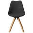 STUHL Lederlook Eiche massiv Eichefarben, Grau - Eichefarben/Grau, Design, Holz/Kunststoff (48/82/56cm) - Carryhome