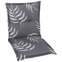SESSELAUFLAGE Blätter  - Anthrazit/Grün, Basics, Textil (50/100cm)