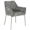 ARMLEHNSTUHL  in Eisen Chenille  - Dunkelgrau/Grau, MODERN, Holz/Textil (62/83/62cm) - MID.YOU