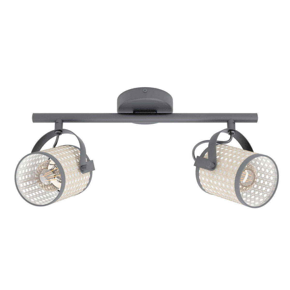 SPOTLIGHT Ruscomb 44/5/17,5 cm   - svart/naturfärgad, Basics, metall/papper (44/5/17,5cm) - Eglo