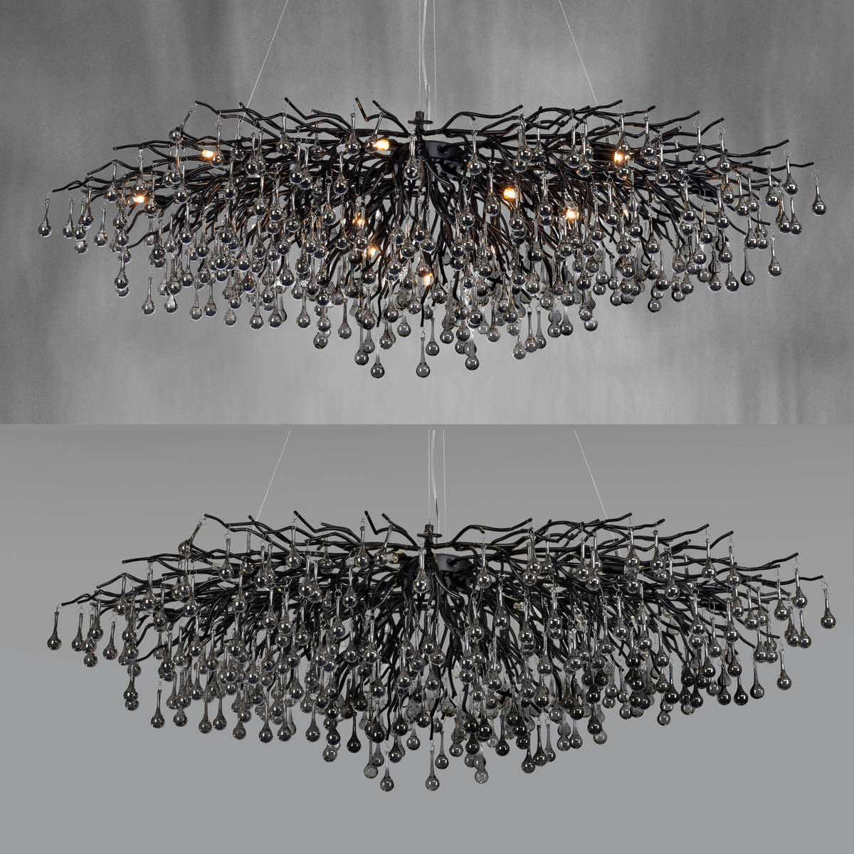 KRONLEUCHTER Icicle 150/75/250 cm   - Design (150/75/250cm) - Paul Neuhaus