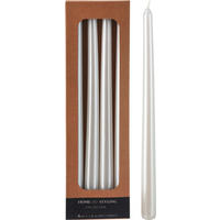 SADA DLHÝCH SVIEČOK - biela, Basics, prírodné materiály (9,4/2,6/30,6cm)