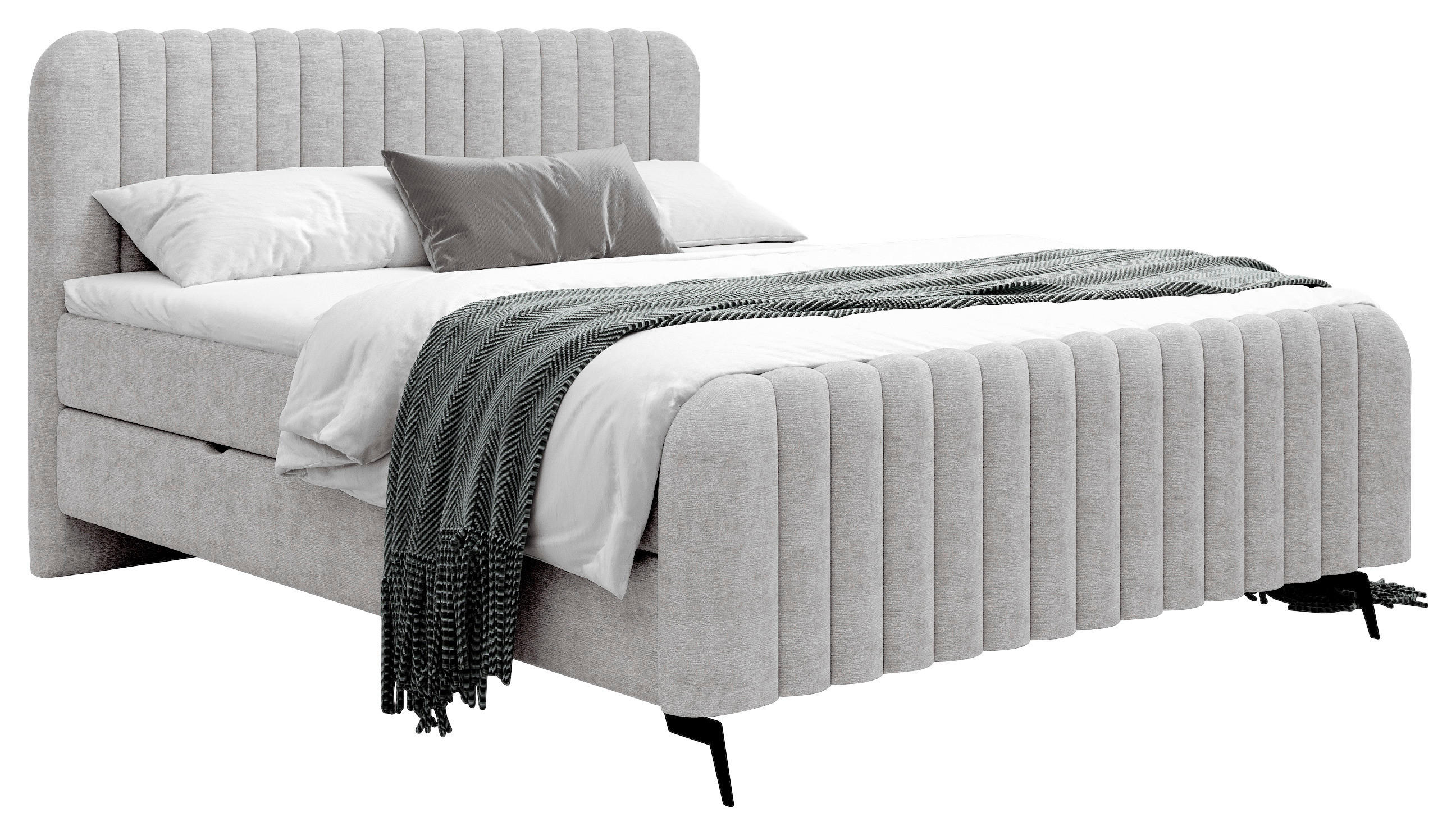 BOXBETT 180/200 cm  in Grau  - Schwarz/Grau, MODERN, Holz/Holzwerkstoff (180/200cm) - MID.YOU
