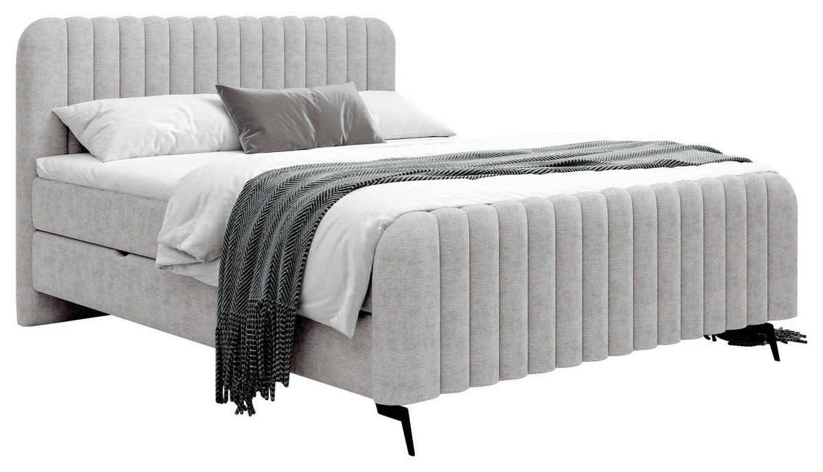 BOXBETT 180/200 cm  in Grau  - Schwarz/Grau, MODERN, Holz/Holzwerkstoff (180/200cm) - MID.YOU