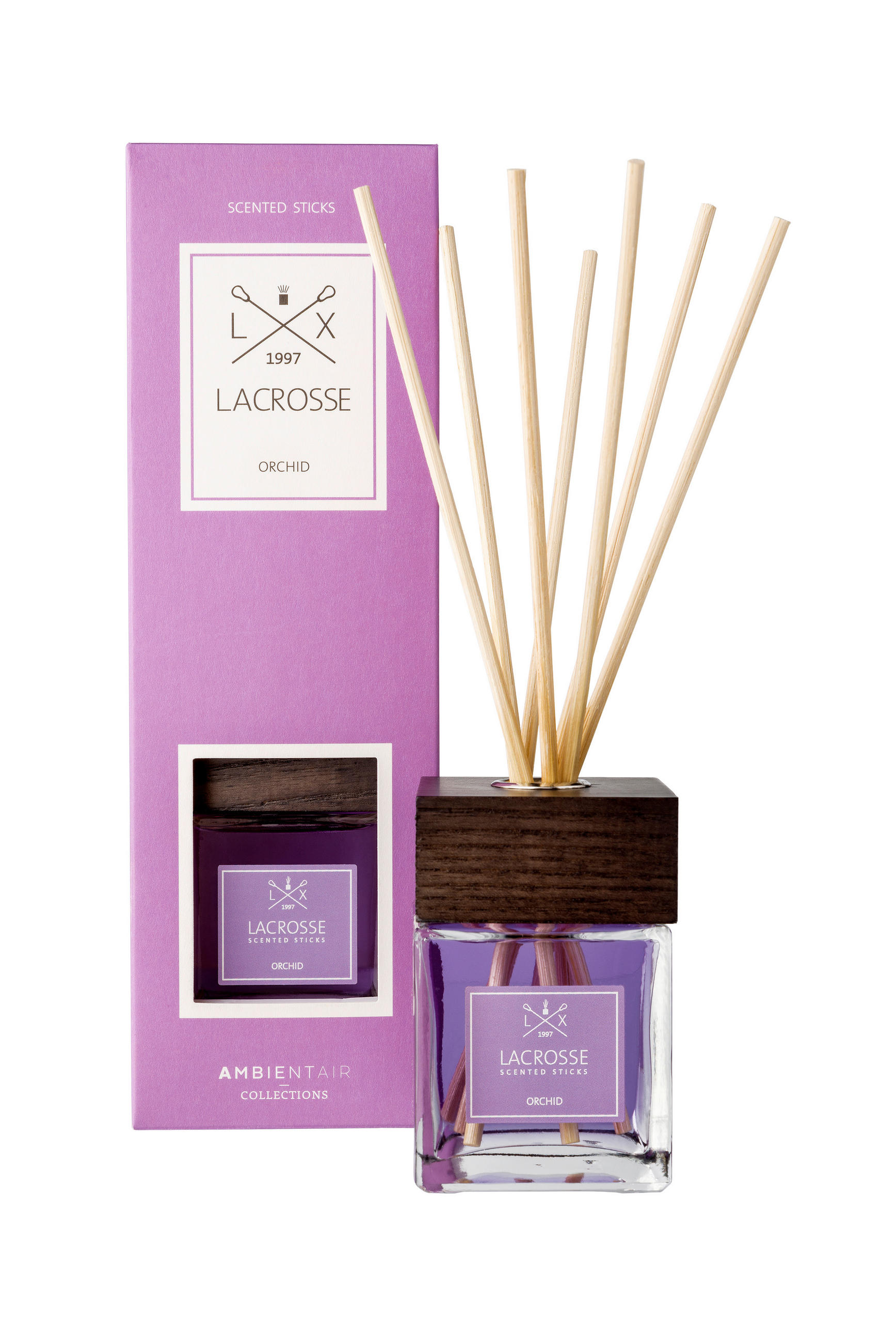 Difuzor Orchid  - lila, Basics, karton/steklo (100ml) - Lacrosse