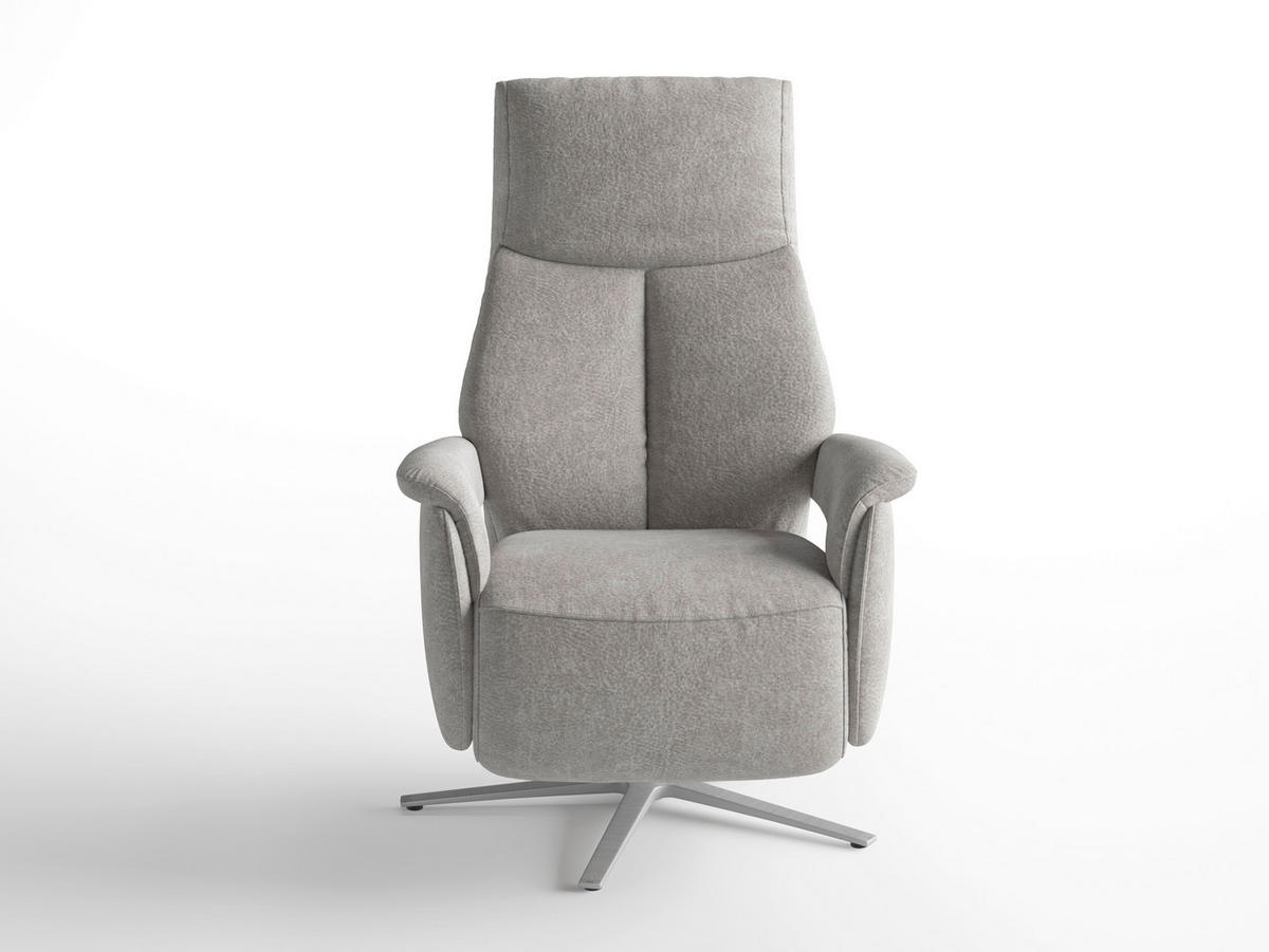 RELAXAČNÉ KRESLO, textil, sivá - sivá/strieborná, Basics, kov/textil (75/110/85cm) - Sit & More