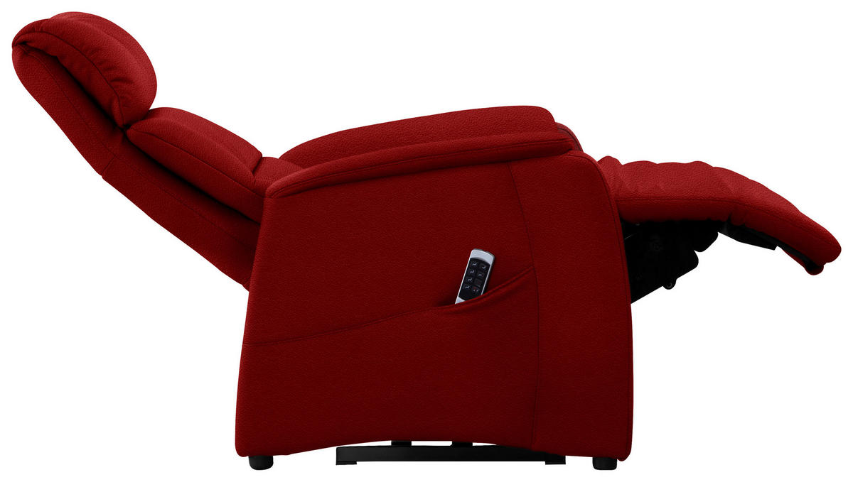 FERNSEHSESSEL in Rot  - Rot/Schwarz, Konventionell, Leder/Kunststoff (69/109/83cm) - Cantus