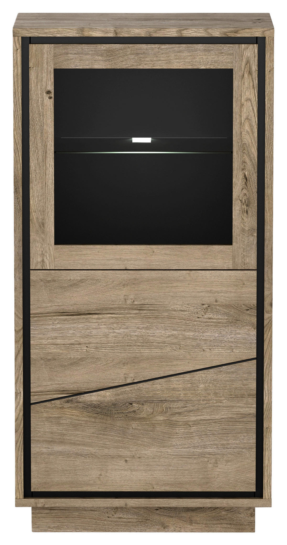 VITRINE  in Cognac  - Cognac, Design, Holzwerkstoff (68/143/37cm) - Livetastic