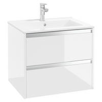 WASCHTISCHKOMBI 60 cm  - Alufarben/Weiß, Basics, Keramik/Holzwerkstoff (60cm) - P & B