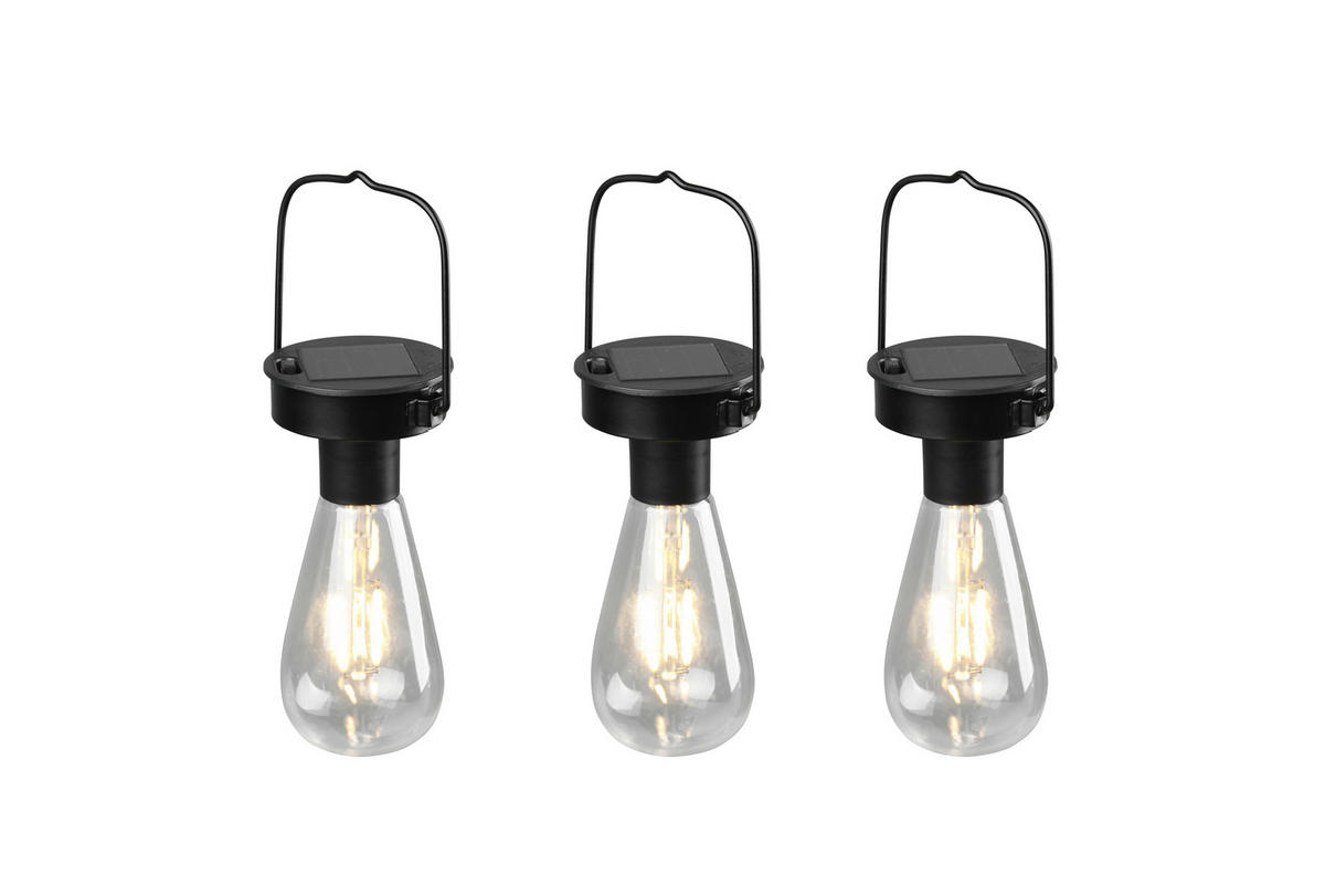 AUßENHÄNGELEUCHTE Campus 7/23,5 cm  - Transparent/Schwarz, Design, Kunststoff/Metall (7/23,5cm)