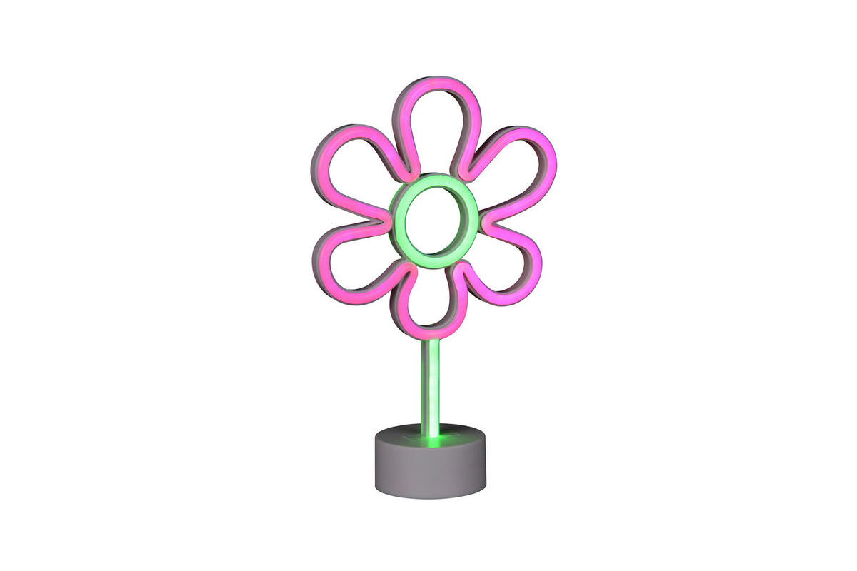 LED-TISCHLEUCHTE Rose 21/31/8,5 cm  - Weiß, LIFESTYLE, Kunststoff (21/31/8,5cm)