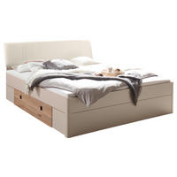 STAURAUMBETT 180/200 cm,  in Eichefarben, Kaschmir,  - Kaschmir/Eichefarben, Trend, Holzwerkstoff (180/200cm) - Boxxx