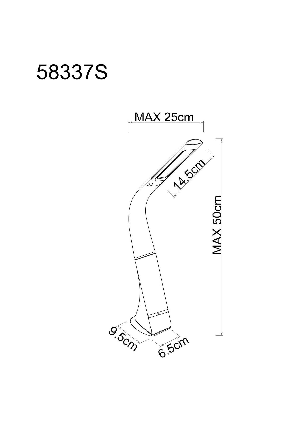 LED-TISCHLEUCHTE 25/6.5/50 cm   - Design (25/6.5/50cm) - Globo