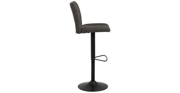 BARHOCKER in Anthrazit - Anthrazit/Schwarz, Design, Textil/Metall (41,5/94-115/52cm) - Carryhome