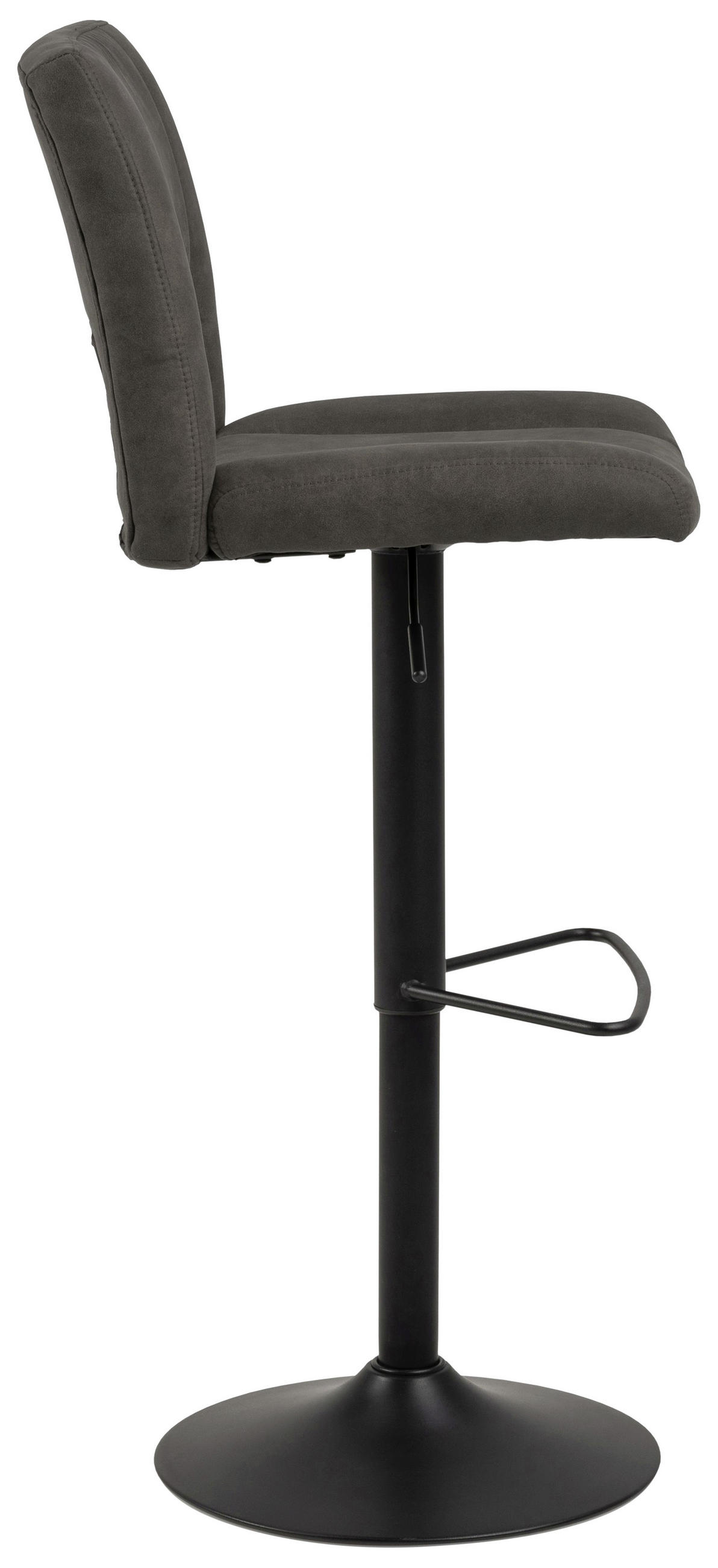 BARSKI STOL, antracit  - črna/antracit, Design, kovina/tekstil (41,5/94-115/52cm) - Hom`in