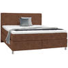 BOXSPRINGBETT 180/200 cm  in Cognac  - Chromfarben/Cognac, KONVENTIONELL, Kunststoff/Textil (180/200cm) - Voleo