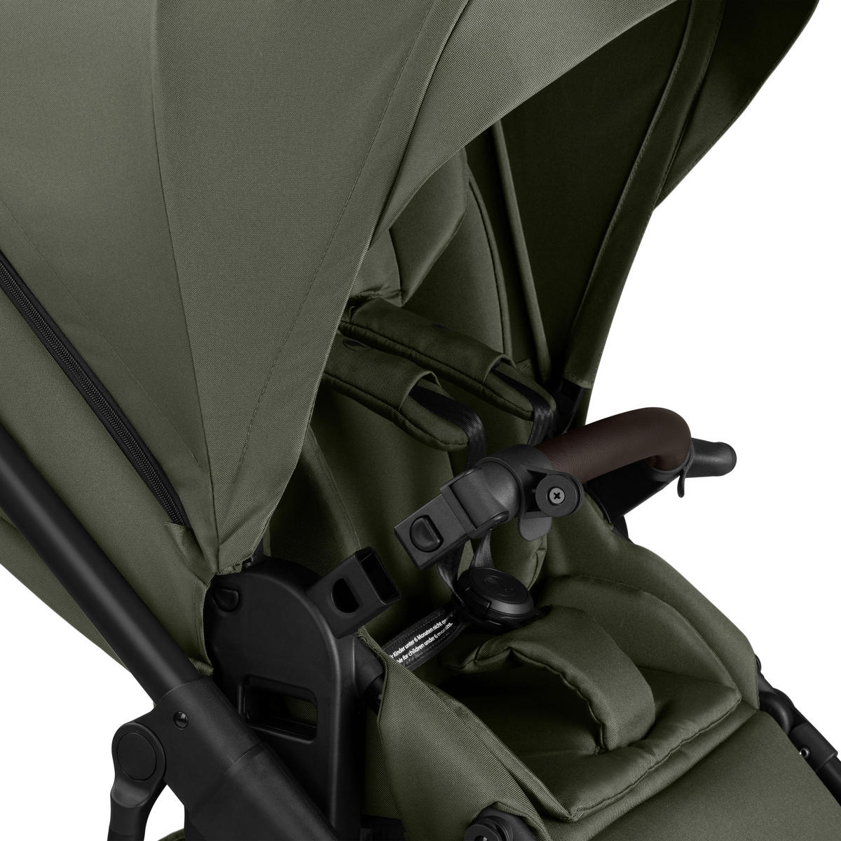 KINDERWAGENSET Salsa 5 Air 3in1 Set Calla  - Schwarz/Olivgrün, Basics, Textil/Metall (63/118/95.5cm) - ABC Design