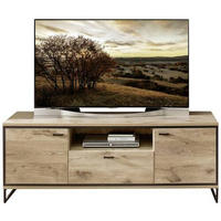 TV-ELEMENT - Eichefarben/Schwarz, KONVENTIONELL, Holzwerkstoff/Metall (160/61/49cm) - Livetastic