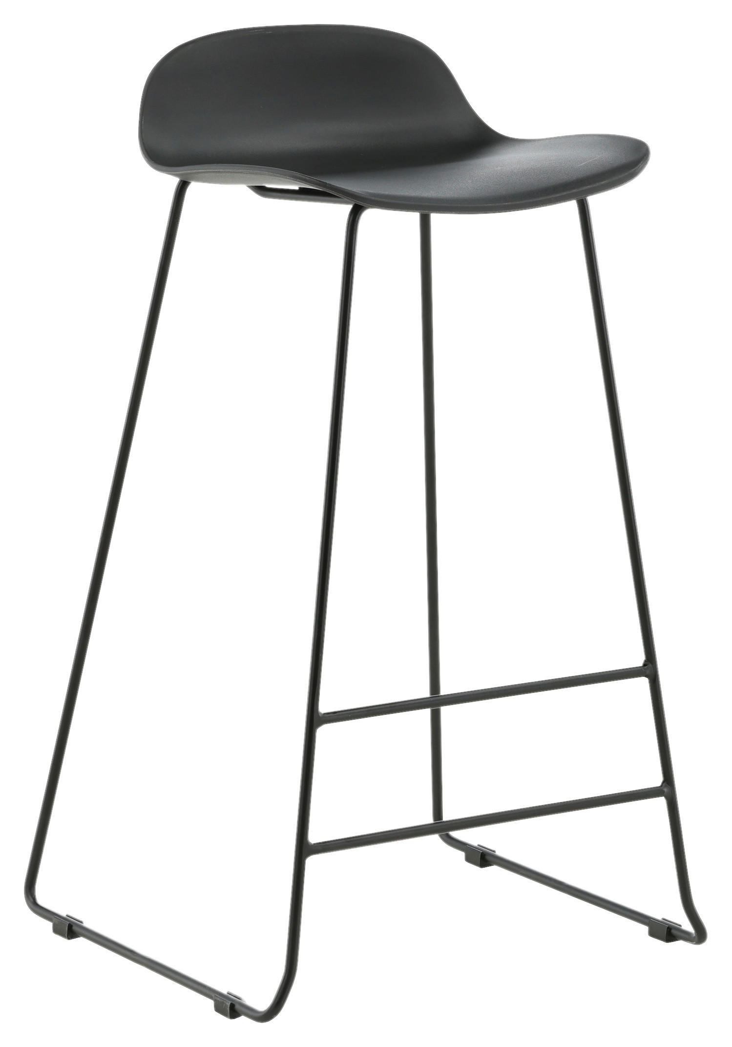 BARHOCKER-SET in Schwarz  - Schwarz, Design, Kunststoff/Metall (50/87/42cm) - Livetastic