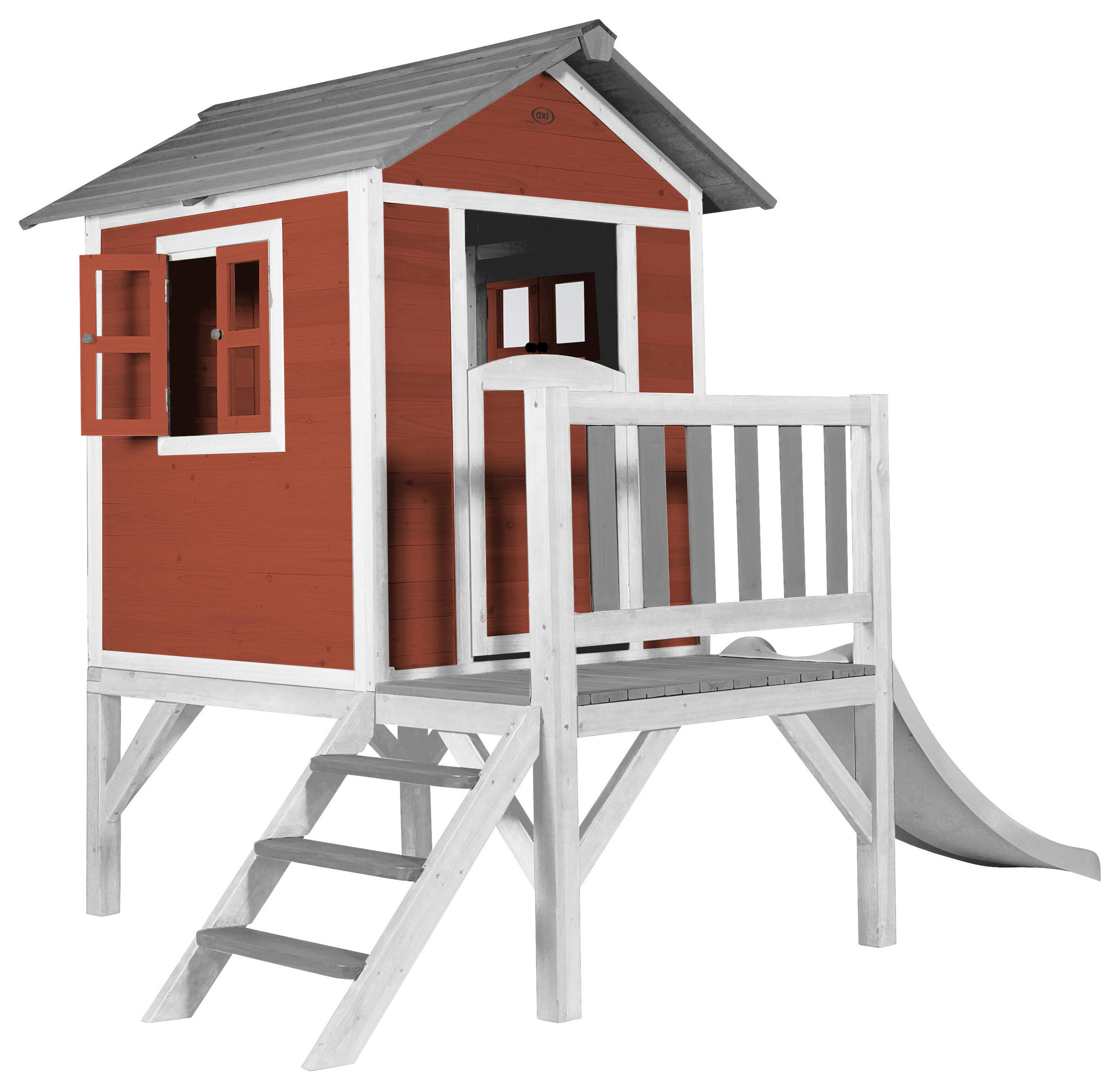 XXXLutz Spielhaus Grau, Rot, Weiß 240x189x167 cm