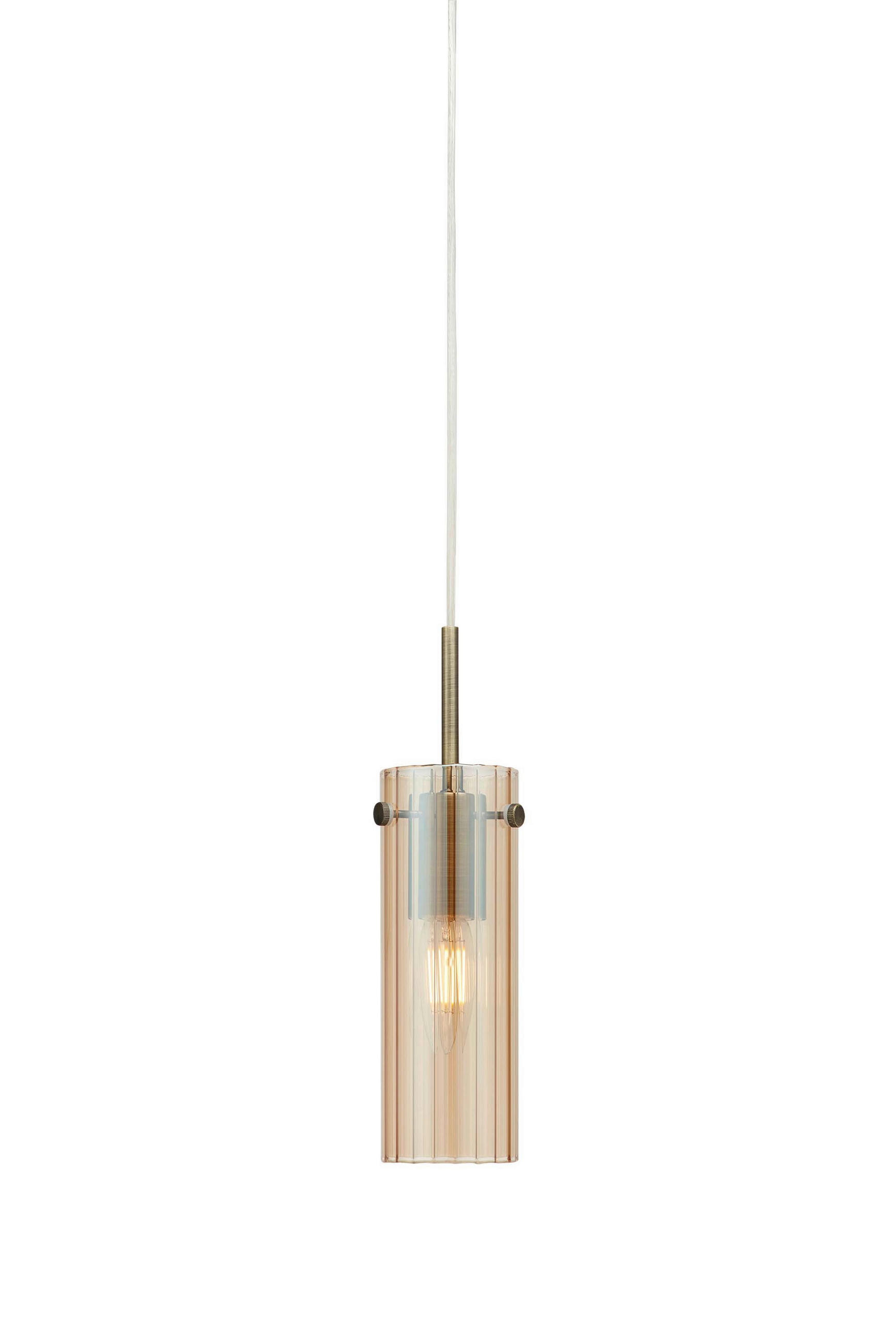 PENDELLEUCHTE Tiba 7/28,5 cm   - Messingfarben, Design, Glas (7/28,5cm) - Markslöjd