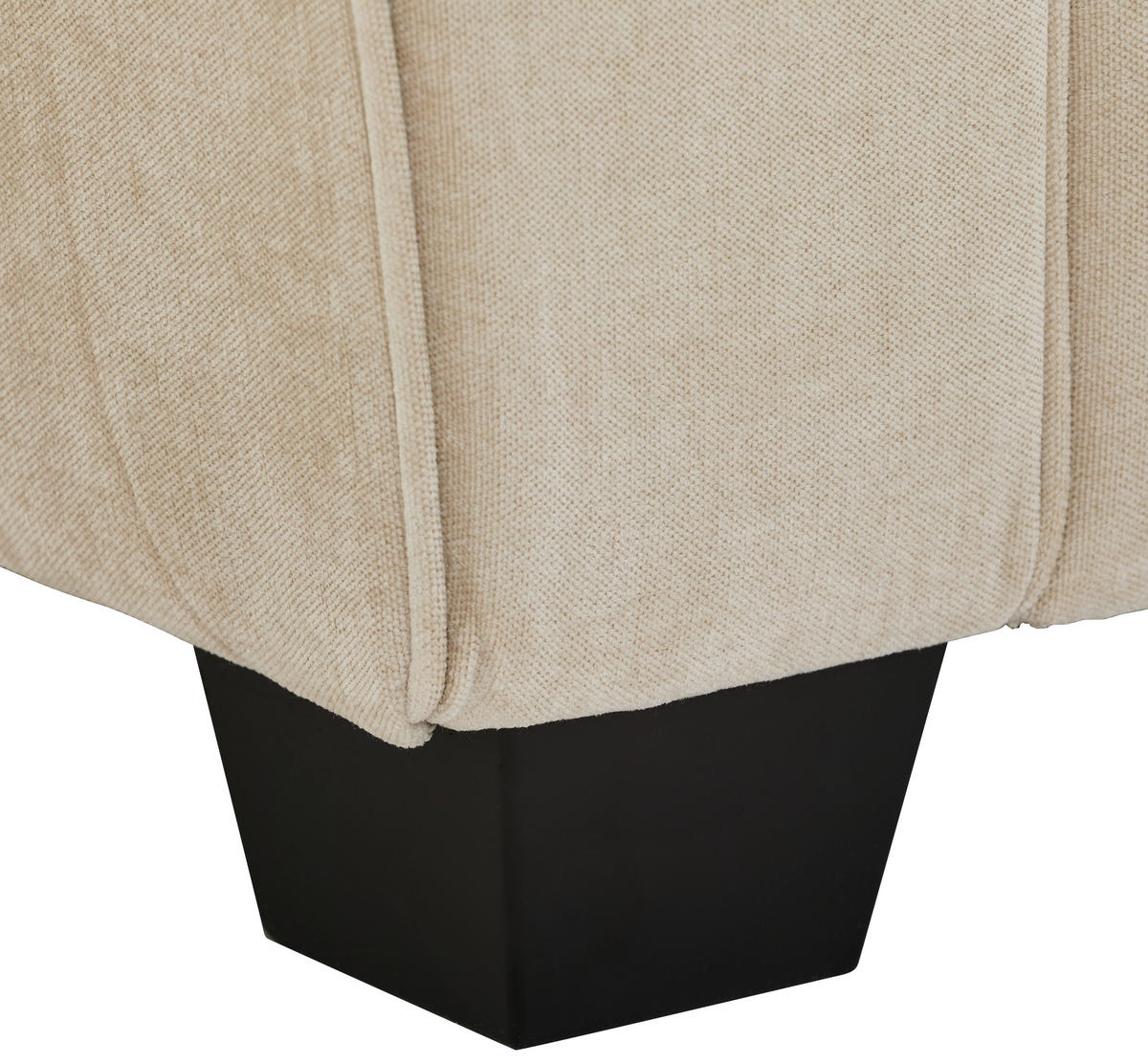 3-SITZER-SOFA Chenille Beige  - Beige/Schwarz, KONVENTIONELL, Kunststoff/Textil (226/88/86cm) - Carryhome