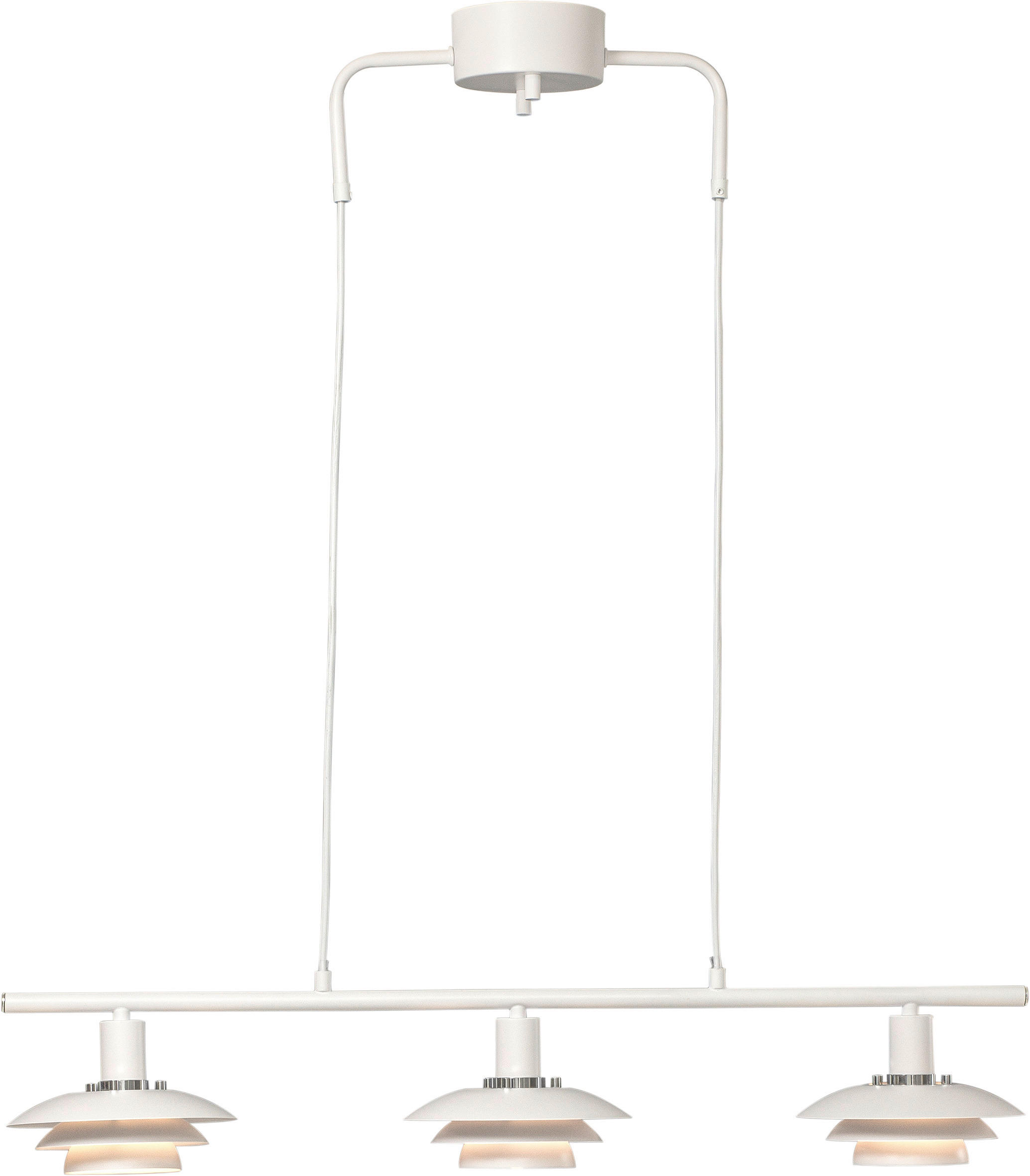 HÄNGLAMPA 45/21/45 cm  - vit/kromfärg, Design, metall (45/21/45cm)