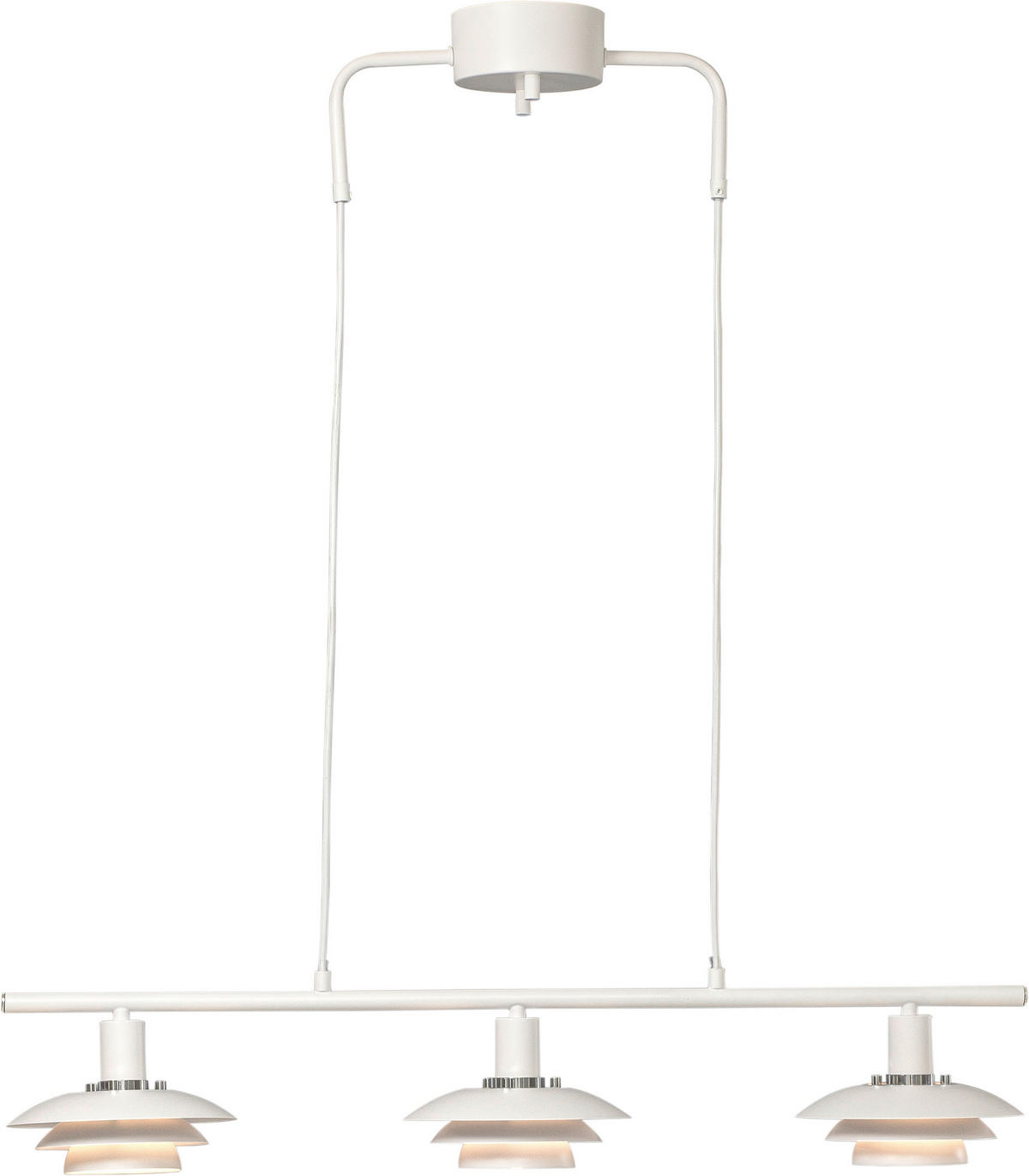 HÄNGLAMPA 45/21/45 cm  - vit/kromfärg, Design, metall (45/21/45cm)