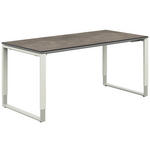 SCHREIBTISCH 160/80/68-82 cm  in Graphitfarben, Weiß  - Graphitfarben/Weiß, Design, Holzwerkstoff/Metall (160/80/68-82cm) - Moderano