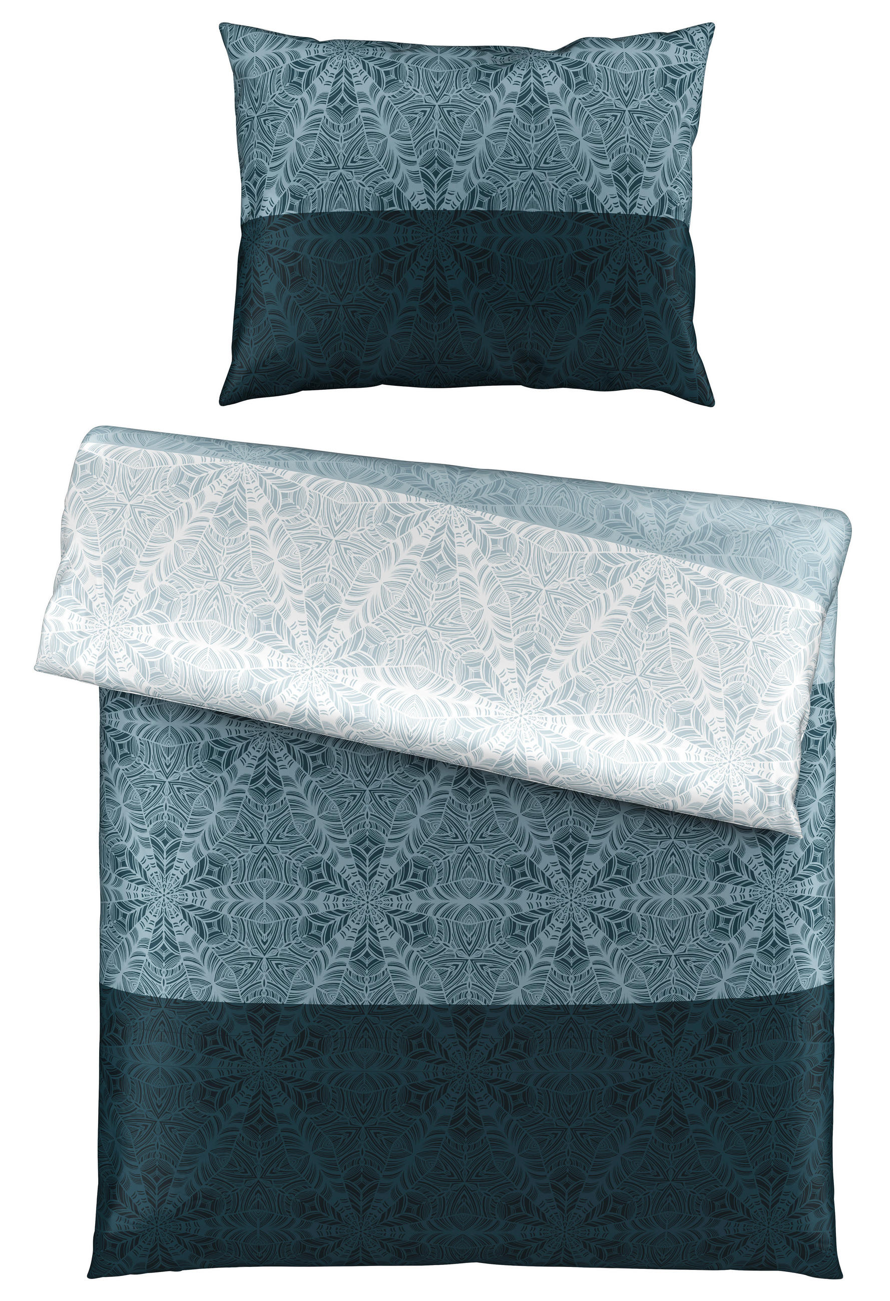 BETTWÄSCHE Satin 140/200 cm  - Blau, KONVENTIONELL, Textil (140/200cm) - Esposa