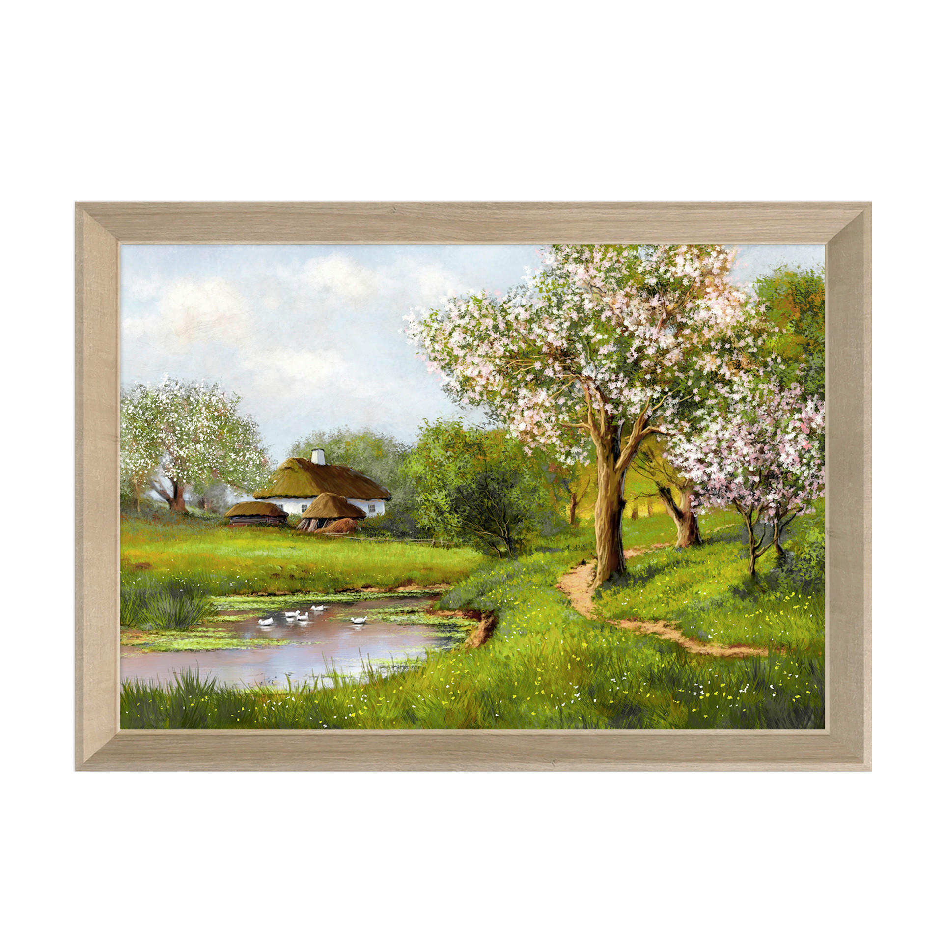 DRUCKGRAFIK Landschaft & Natur  - Eichefarben/Multicolor, Basics, Holz/Papier (75/56/3cm)