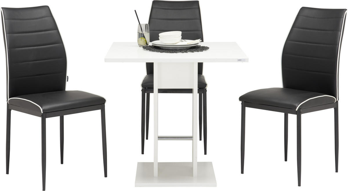 ŽIDLE, černá - bílá/černá, Design, kov/textil (43,5/96/58cm) - Carryhome