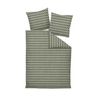 BETTWÄSCHE CARMEN Interlock-Jersey  - Silberfarben/Olivgrün, Basics, Textil (135/200cm) - Janine