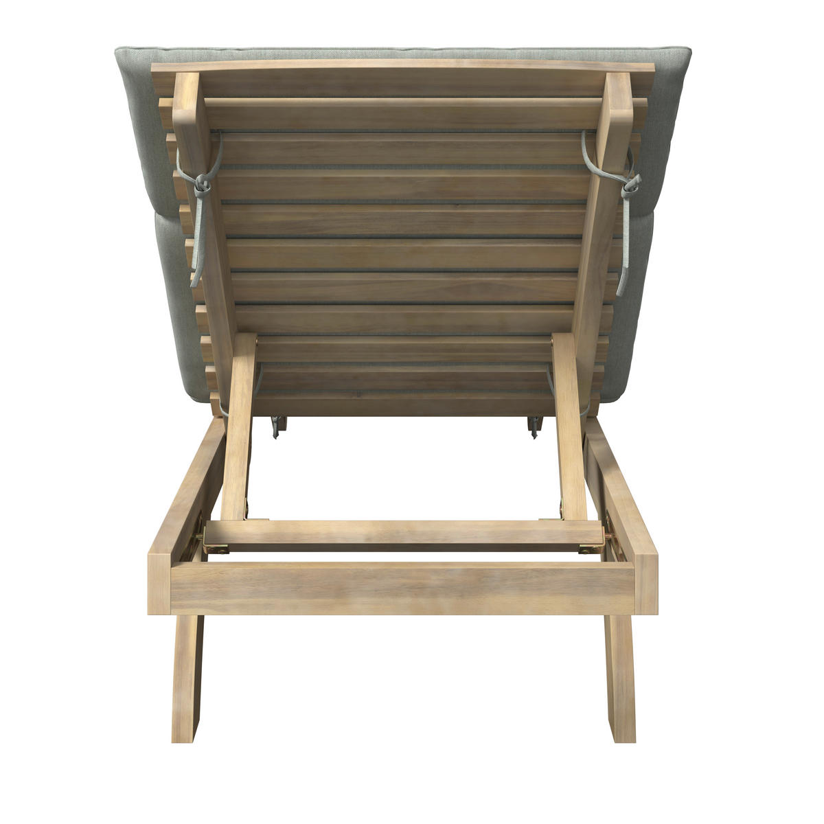 GARTENLIEGE 180/79/54 cm  - Hellgrau/Akaziefarben, Natur, Holz/Kunststoff (180/79/54cm) - Ambia Garden