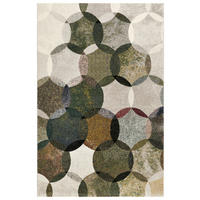 WEBTEPPICH 80/150 cm Modernina Grün, Multicolor, Dunkelgrün, Olivgrün  - Dunkelgrün/Multicolor, KONVENTIONELL, Textil (80/150cm) - Esprit