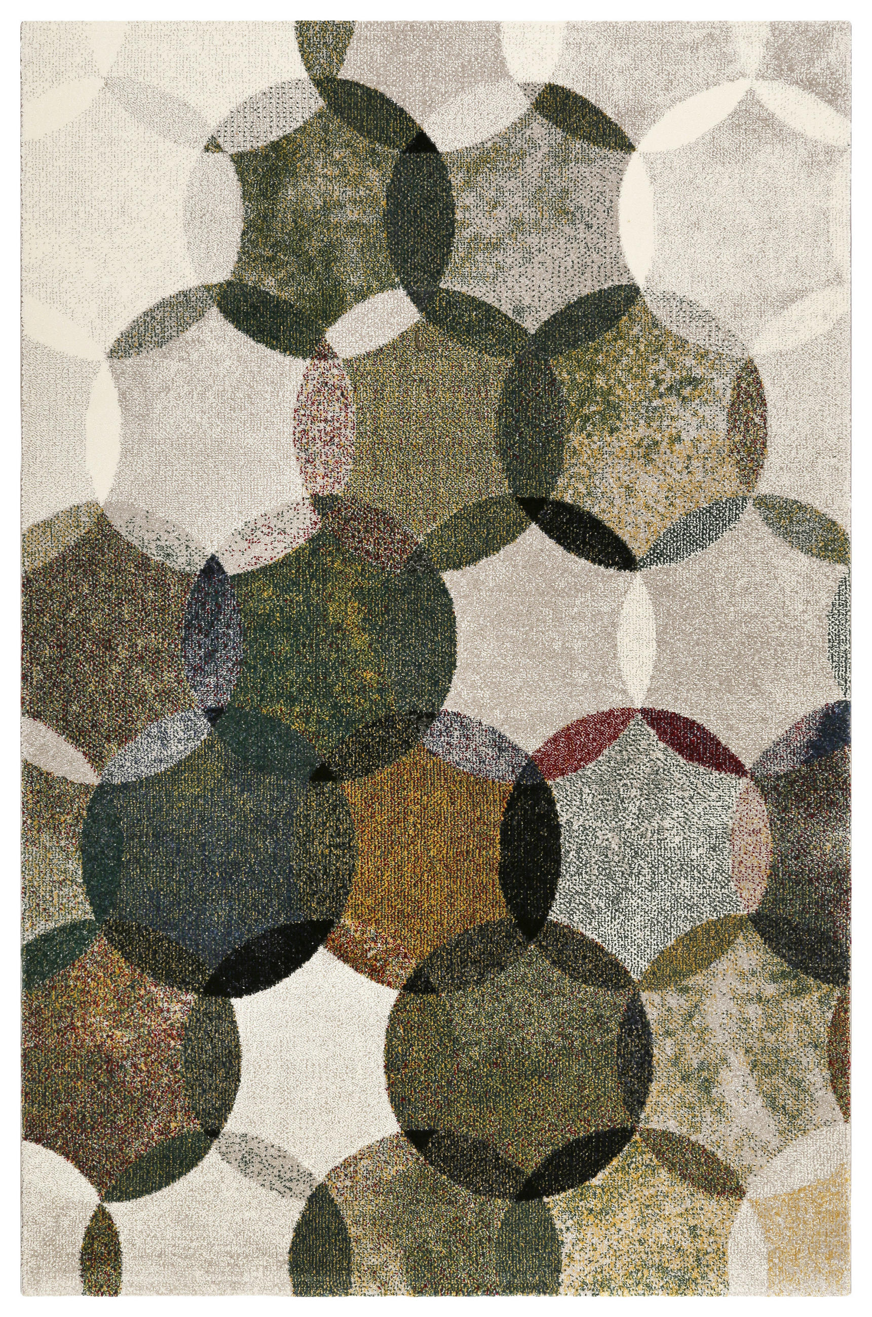 Esprit Webteppich Modernina Grün, Mehrfarbig, Dunkelgrün, Olivgrün 200x290 cm