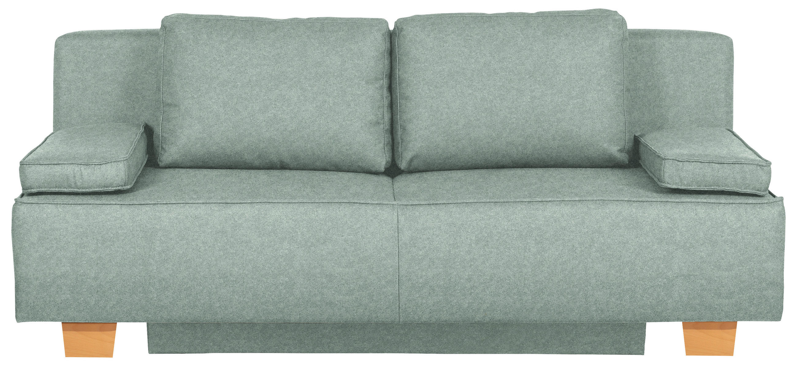 ZOFA S POSTELJNO FUNKCIJO,  sivomodra les, tekstil  - modra/sivomodra, Moderno, tekstil/les (200/89/96cm) - Novel